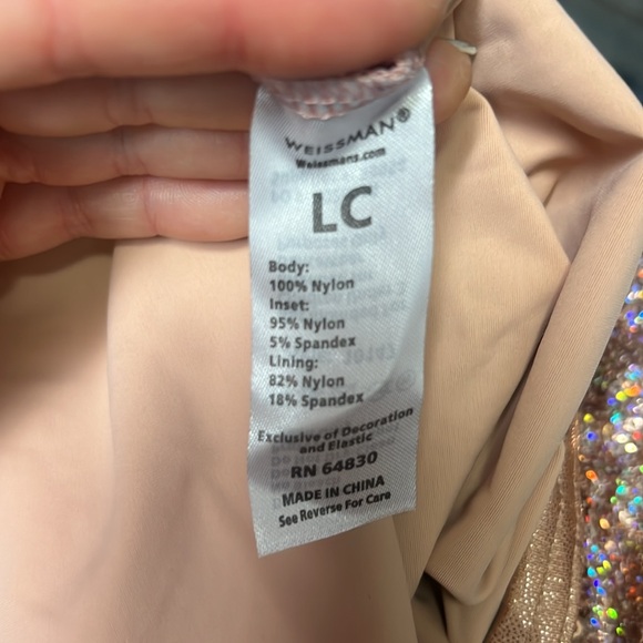 Weissman Dance Costume Little Swing Jazz Flapper
Rose Gold NEW Size Large Child - Picture 6 of 7
